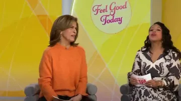 Area Stars Leaf Midi Dress worn by Sheinelle Jones as seen in Today on January 15, 2024