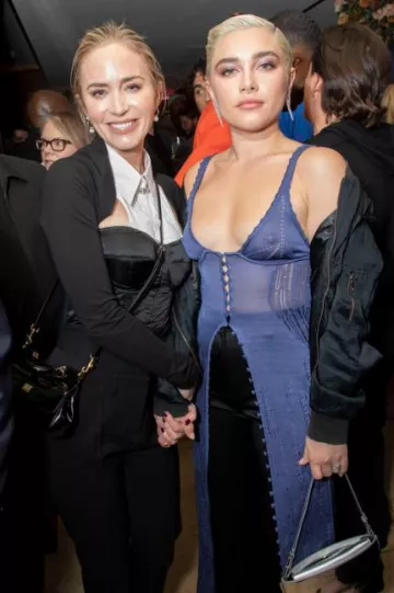 Dolce & Gabbana Kim Dolce&gabbana Jersey, Satin and Poplin Corset Top worn by Emily Blunt at Universal Pictures Party on January 12, 2024