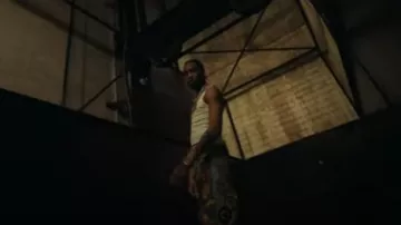 Kapital Blue Patches 'Zephyros Insane' Shorts worn by Key Glock in Key Glock - Let's Go (Official Video)