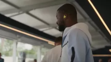 Nike Sportswear Tech Fleece Hoodie Light-Blue/White/Grey worn by Frances Tiafoe as seen in Break Point (S02E02)