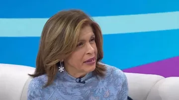 Jennifer Miller Daisy Drop Earrings worn by Hoda Kotb as seen in Today on January 16, 2024