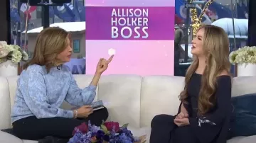 Top bordado Safiyaa Priela usado por Allison Holker como se ve en Today el 16 de enero de 2024