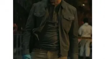 Chaqueta de lana gris para hombre de David O'Donnell (Shaun Sipos) en Reacher - Prime Premiere