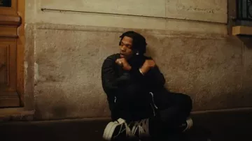 Moncler x Rick Owens Veste matelassée noire « Radiance » portée par Lil Baby en Lil Baby - Crazy