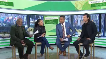 Veronica Beard Dickey Double Breasted Blazer worn by Sheinelle Jones as seen in Today on January 17, 2024