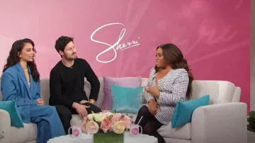 The Frankie Shop Jan Denim Blazer worn by Jenna Johnson as seen in Sherri on January 16, 2024