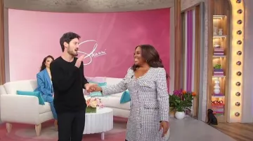 John Varvatos Dotel Cable Knit Sweater worn by Valentin Chmerkovskiy as seen in Sherri on January 16, 2024