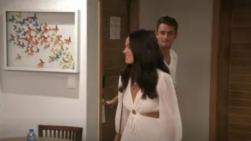 Robe longue à découpe de joint torique express portée par Ally Lewber comme on le voit dans Vanderpump Rules (S10E09)