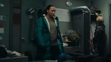 Passenger Kinsey Recycled Jacket worn by Detective Evangeline Navarro (Kali Reis) as seen in True Detective (S04E01)