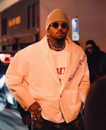 Jean-Paul Gaultier 56-6106 Double Ressort Sunglasses worn by Chris Brown on his Instagram account @chrisbrownofficial