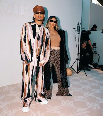 Chemise à rayures abstraites à sequins multicolores Amiri portée par Ozuna sur le compte Instagram @ozuna