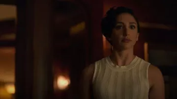 3.1 Phillip Lim Sleeveless Knit Lace Top worn by Anna (Lauren Patten) as seen in Death and Other Details (S01E01)