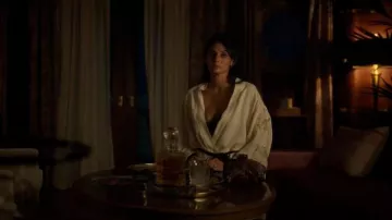 Rya Collection Magnolia Satin Robe worn by Leila (Pardis Saremi) as seen in Death and Other Details (S01E01)