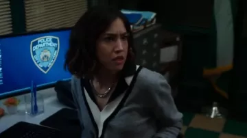 Sandro Trim Sweater worn by Violet Yee (Connie Shi) as seen in Law & Order (S23E01)