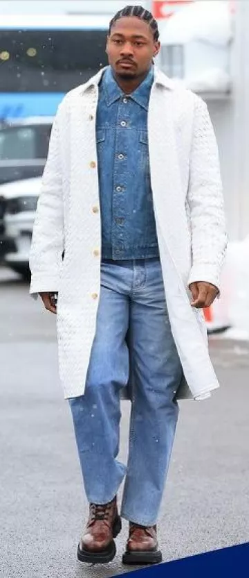 Bottega Veneta Brown Croc Leather 'Lug' Boots worn by Stefon Diggs on the Instagram account @stefondaily
