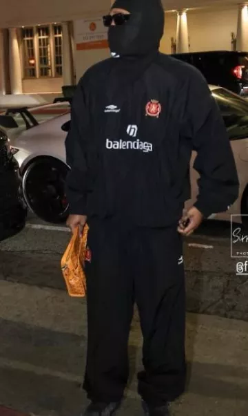 Balenciaga Black 'Paris 10' Soccer Track Jacket worn by Future on the Instagram account @future