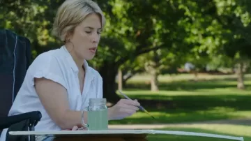 Túnica de algodón de H&M usada por Erin Napier como se ve en Home Town (S08E03)