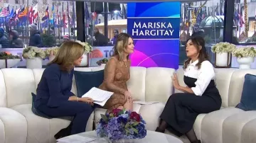 Anna Quan Austen Long-Sleeve Fitted Maxi Dress worn by Mariska Hargitay as seen in Today on January 18, 2024