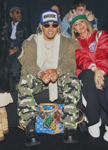 Rhude Ivory Script Logo 'Reverse' T-Shirt worn by Ozuna on the Instagram account @ozuna