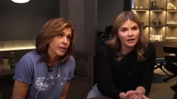 Eurivicy Dandelion Print T Shirts Cute Graphic Tees worn by Hoda Kotb as seen in Today on January 19, 2024