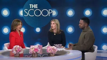 Suéter de Isabel Marant Lewin usado por Justin Sylvester como se ve en Today with Hoda & Jenna el 22 de enero de 2024