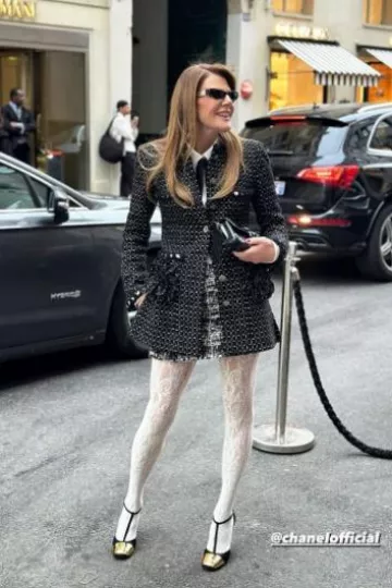 Gucci Cat Eye Sunglasses worn by Anna Dello Russo at Chanel Haute Couture Fashion Show on January 23, 2024