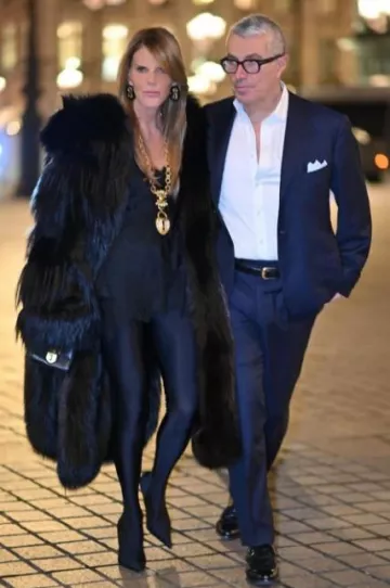 Escarpins Balenciaga Pantaleggings 110Mm portés par Anna Dello Russo à Paris le 22 janvier 2024