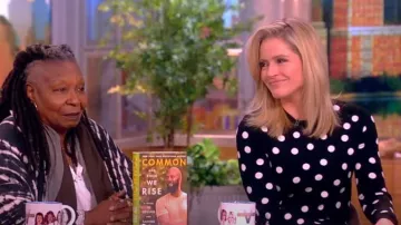 Carolina Herrera Polka Dot Sweater worn by Sara Haines as seen in The View on January 23, 2024