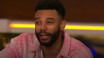 Boohoo Tall Boxy Fit Check Borg Overshirt usado por Tyler Cruickshank como se ve en Love Island: All Stars (T01E10)