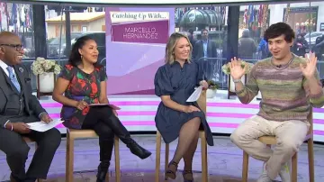 Suéter de cuello redondo Corridor Sefirot Mohair usado por Marcello Hernandez visto en Today el 23 de enero de 2024