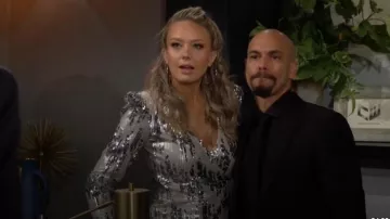 Robe Maje Rivya portée par Abby Newman (Melissa Ordway) dans Les Feux de l’amour le 15 janvier 2024