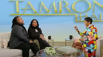 Fashion Nova Most Wanted Hunter Camo Maxi Skirt worn by Bethany Gaskin as seen in Tamron Hall Show on January 23, 2024