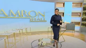 Monse Lace Knit Dress worn by Tamron Hall as seen in Tamron Hall Show on January 24, 2024