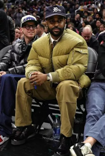 Moncler x Roc Nation Light Brown Carpenter Pants worn by Big Sean on the Instagram account @bigsean