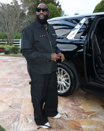Celine Black Square Butterfly Sunglasses worn by Rick Ross on the Instagram account @richforever