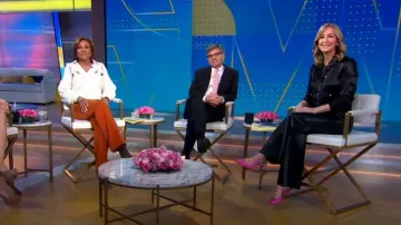 J. Crew Lady Camisa-Chaqueta usada por Lara Spencer como se ve en Good Morning America el 22 de enero de 2024