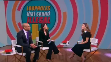 Escarpins en plexi Aquazzura Bow Tie portés par Nicole Lapin vus dans Good Morning America le 22 janvier 2024