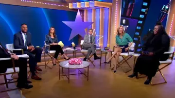 Cinq a Sept Cheyenne Satin Blazer worn by Mary Bruce as seen in Good Morning America on January 23, 2024