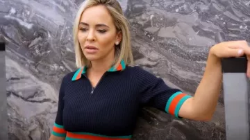 Gucci Striped Shirt worn by Nicole Martin as seen in The Real Housewives of Miami (S06E13)