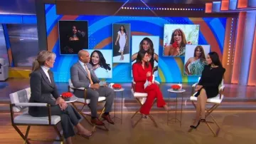 Sergio Hudson Signature Crepe Midi Dress worn by Beverly Johnson as seen in Good Morning America on January 24, 2024