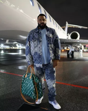 Bolso Louis Vuitton Green Monogram Speedy 50 usado por DJ Khaled en la cuenta de Instagram @djkhaled