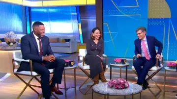 Sandro Zina Maxi Dress worn by Eva Pilgrim as seen in Good Morning America on January 26, 2024