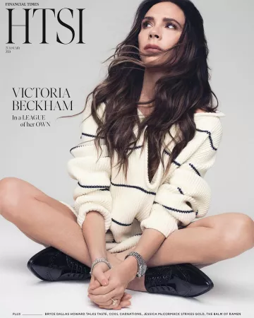 Victoria Beckham Striped Stretch Cotton Silk Mini Dress worn by Victoria Beckham at Htsi Journal on January 27, 2024