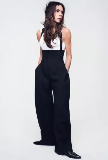 Alaïa Knit Bodysuit in White worn by Victoria Beckham at Htsi Journal on January 27, 2024