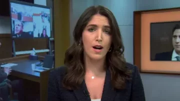 Loft Tweed Double Breasted Blazer worn by Liz Kreutz as seen in Today on January 26, 2024