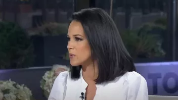 Veronica Beard Coralee Top worn by Laura Jarrett as seen in Today on January 26, 2024