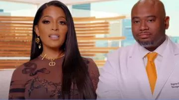 Jean Paul Gaultier - Top en maille imprimée porté par Toya Bush-Harris dans Married to Medicine (S10E10)