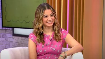 Vestido de Rachel Comey Chrysantha usado por Alexandra Hayes Robinson visto en CBS Mornings el 12 de enero de 2024