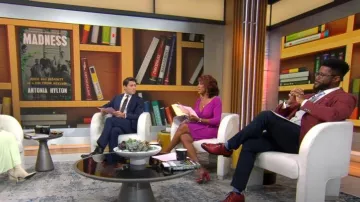 Chiara Boni La Petite Robe Florien Robe en Azalée portée par Gayle King comme on le voit dans CBS Mornings le 24 janvier 2024