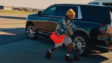 Gafas de sol Loewe Black & Red Flame (LW40109U) usadas por Offset en Offset - SET IT OFF (Official Video)